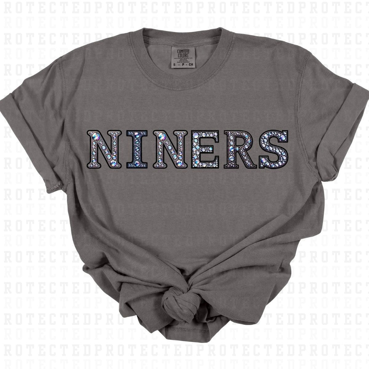 NINERS *FAUX RHINESTONES* - DTF TRANSFER