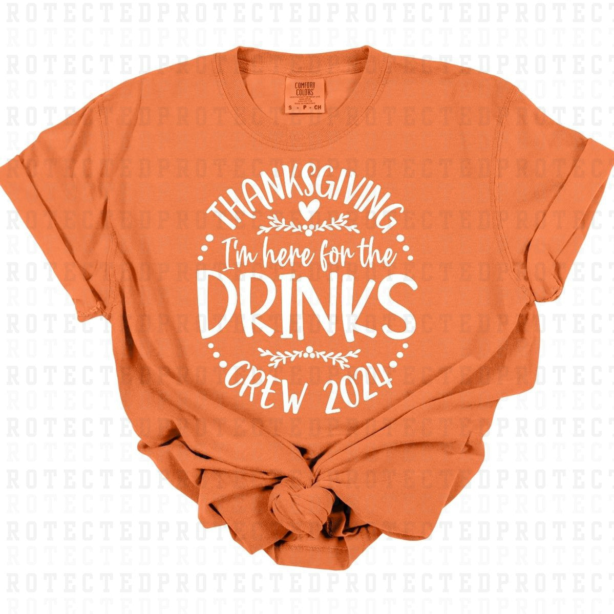 HERE FOR THE DRINK *SINGLE COLOR* - DTF TRANSFER