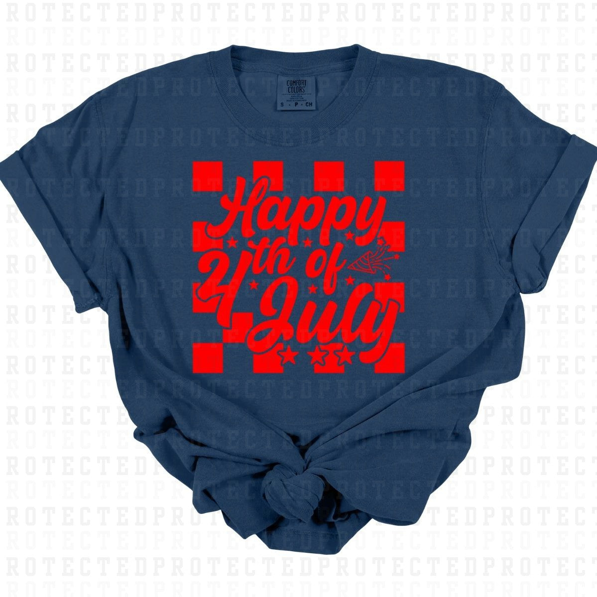 HAPPY 4TH OF JULY *SINGLE COLOR* - DTF TRANSFER