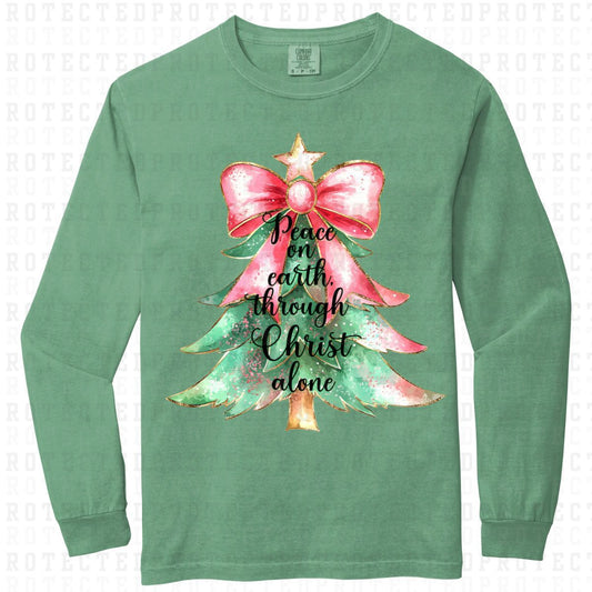 COQUETTE PEACE ON EARTH *FAUX SEQUIN* - DTF TRANSFER