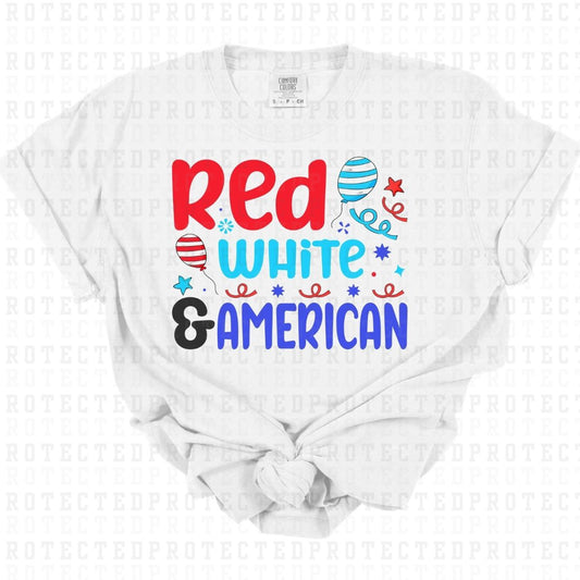 RED WHITE & AMERICAN - DTF TRANSFER