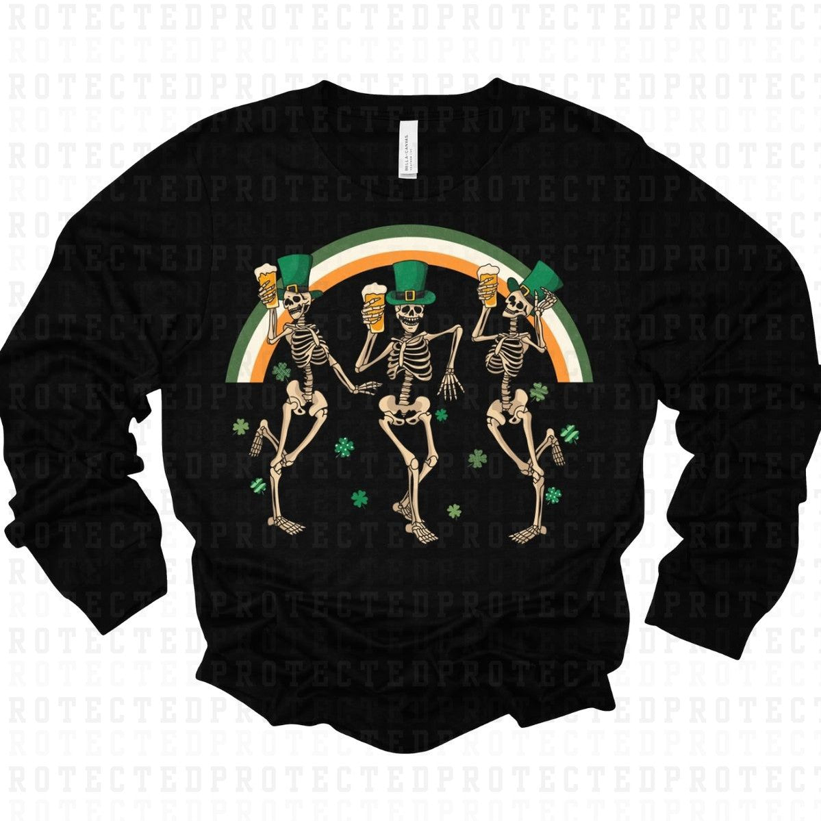 DANCING ST PATRICKS DAY SKELETONS - DTF TRANSFER