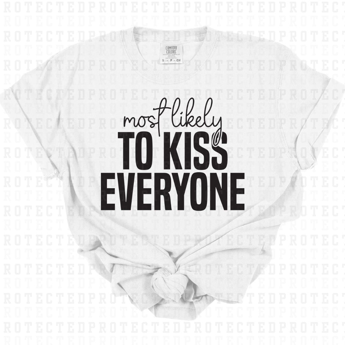 KISS EVERYONE *SINGLE COLOR* - DTF TRANSFER