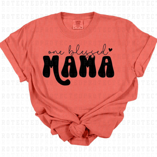 ONE BLESSED MAMA *SINGLE COLOR* - DTF TRANSFER