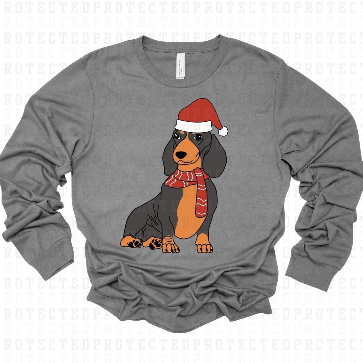 SANTA DACHSHUND - DTF TRANSFER