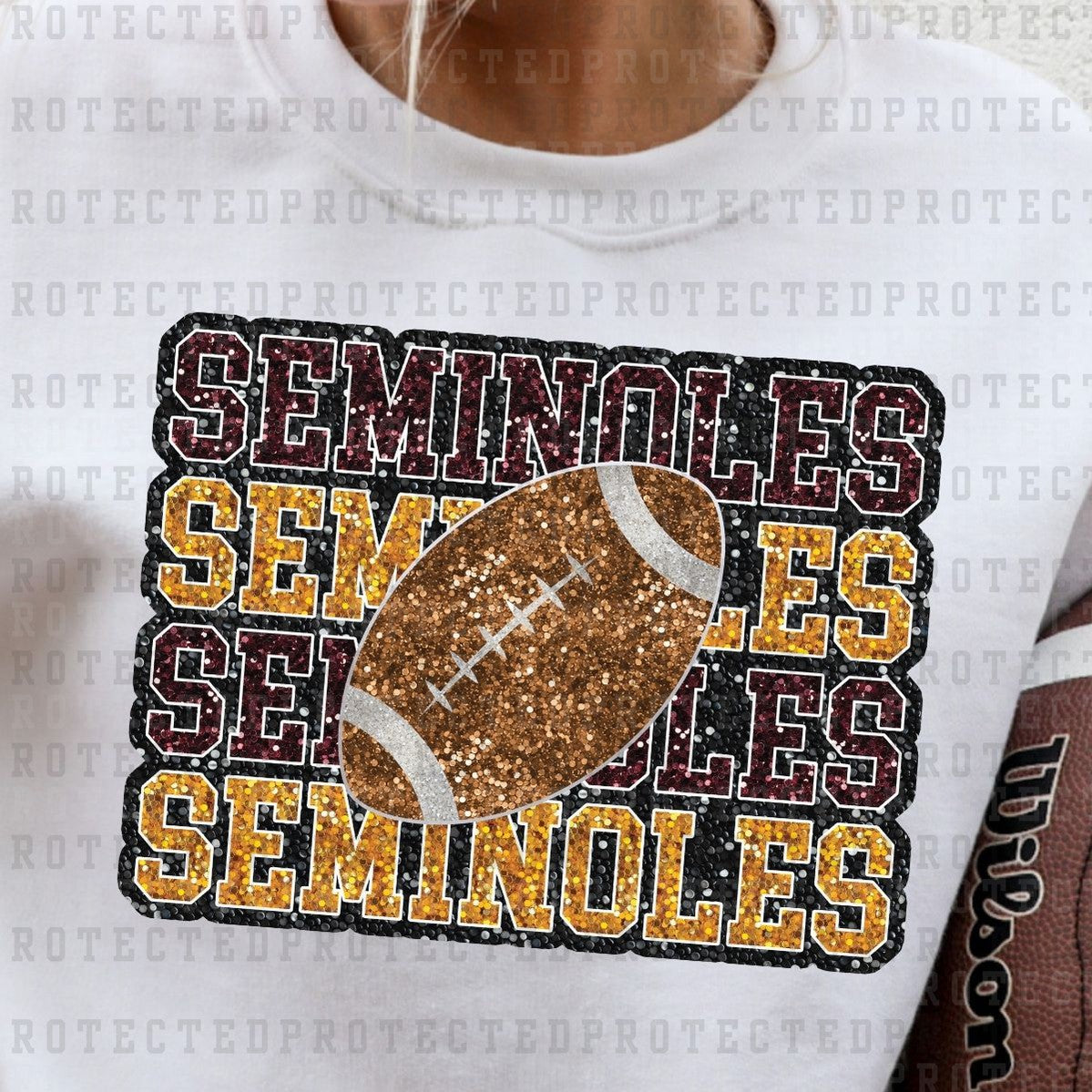 SEMINOLES *FAUX SEQUIN* - DTF TRANSFER