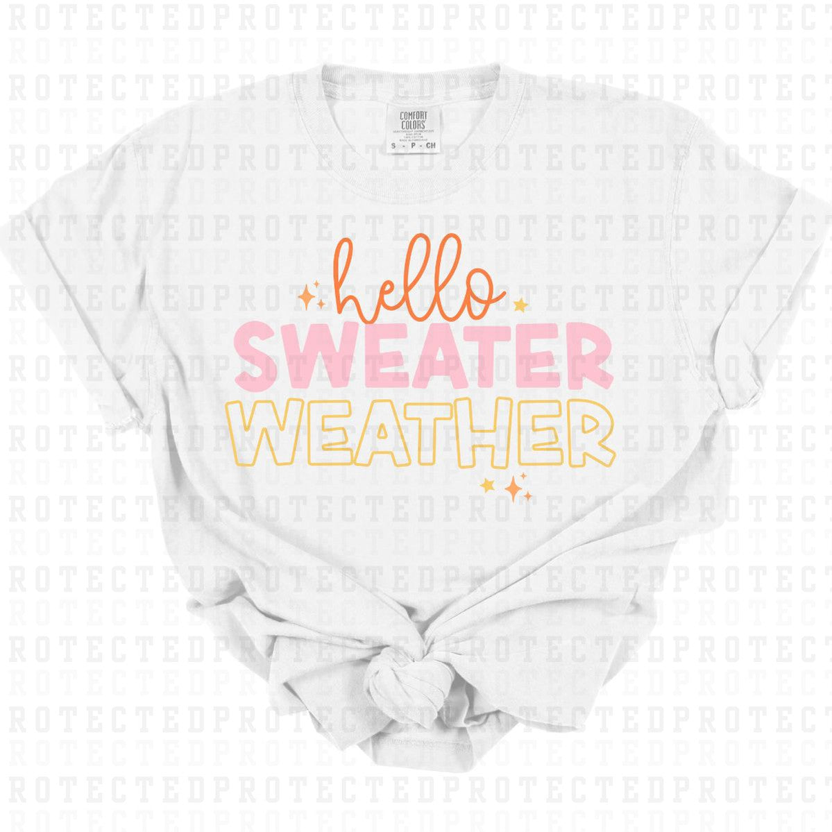 HELLO SWEATER WEATHER - DTF TRANSFER