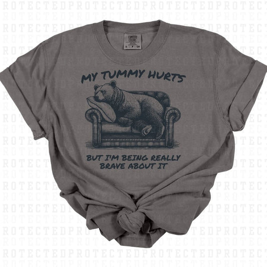 MY TUMMY HURTS *BLACK - SINGLE COLOR* - DTF TRANSFER