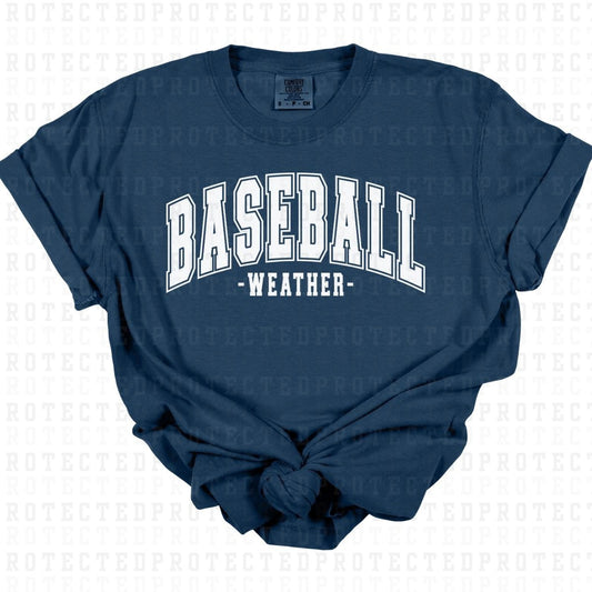 BASEBALL WEATHER *WHITE - SINGLE COLOR* - DTF TRANSFER