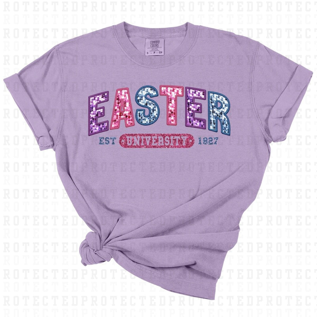 EASTER UNIVERSITY *FAUX SEQUIN* - DTF TRANSFER