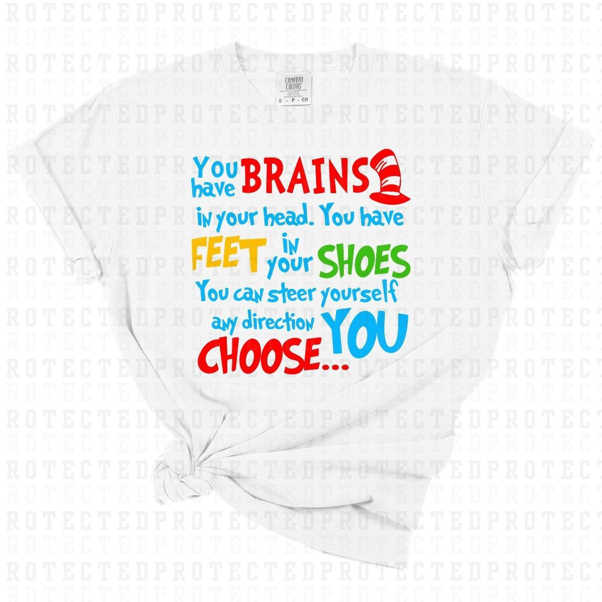 YOU HAVE BRAINS IN YOUR HEAD *DR SEUSS* - DTF TRANSFER