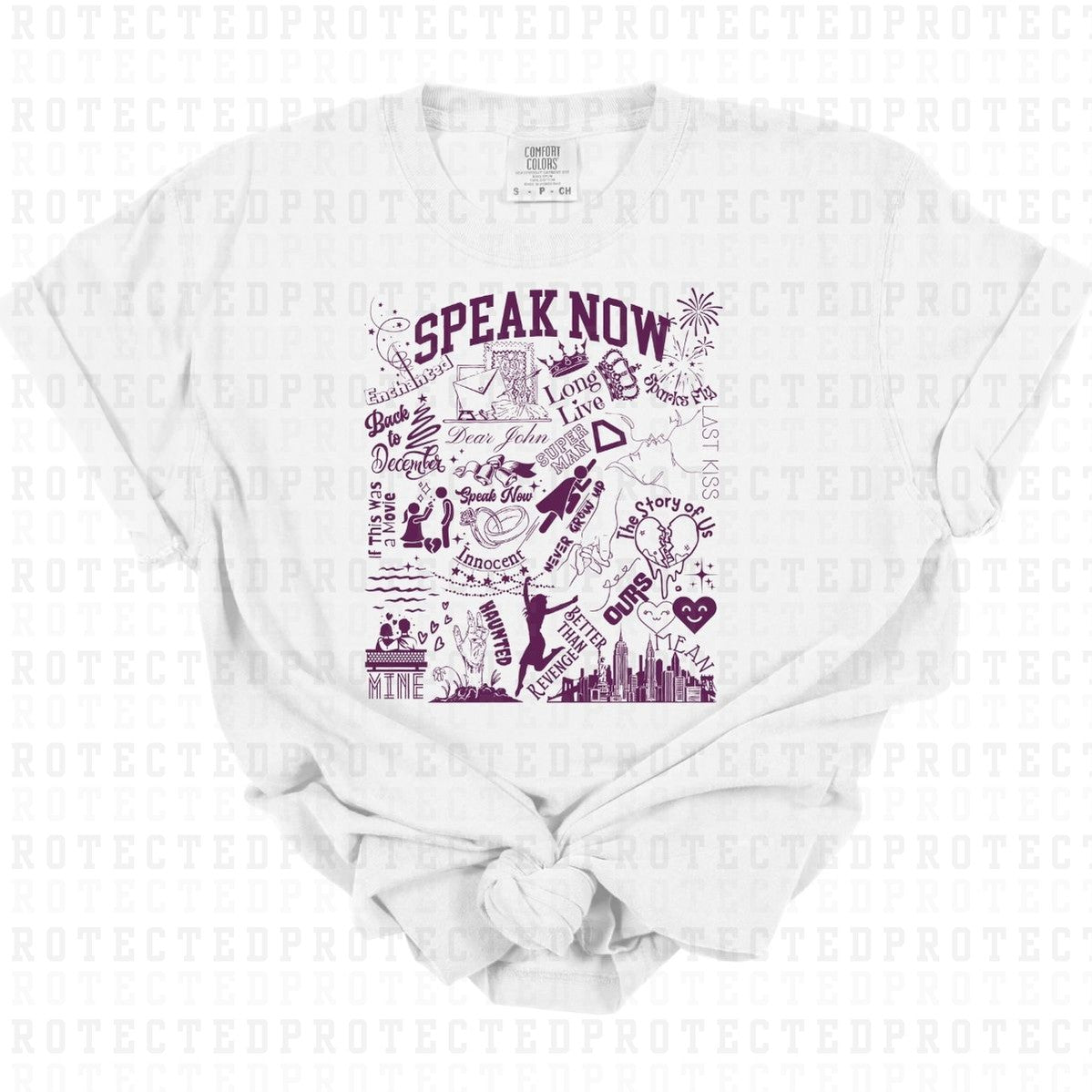 SPEAK NOW *DARK PURPLE - T SWIFT - SINGLE COLOR* - DTF TRANSFER