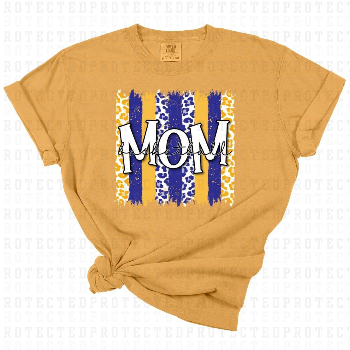 BASKETBALL MOM *BLUE & GOLD* - DTF TRANSFER