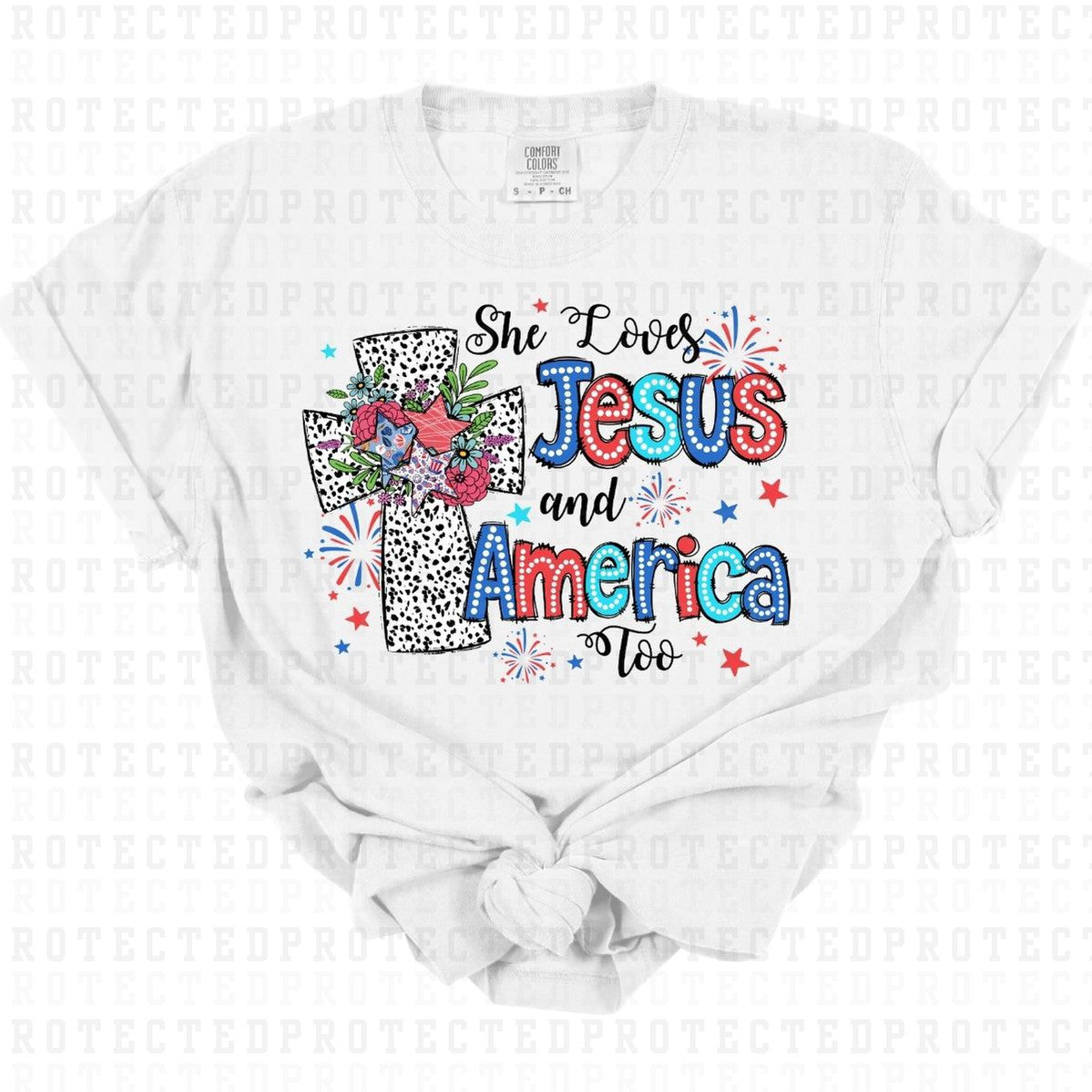 JESUS AND AMERICA TOO - DTF TRANSFER