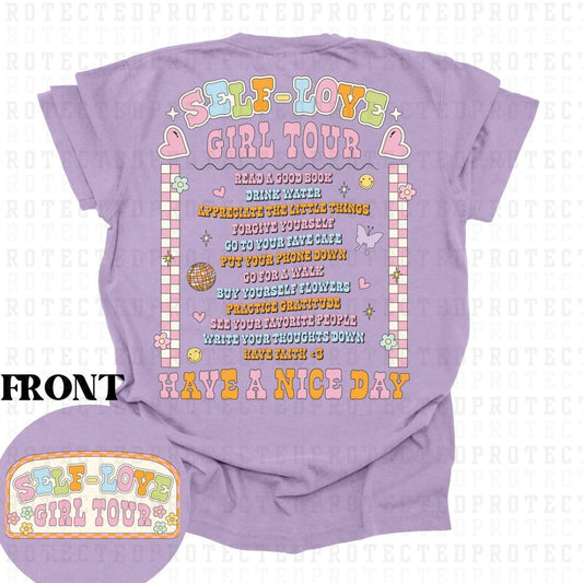 SELF LOVE GIRL TOUR (POCKET/BACK) - DTF TRANSFER