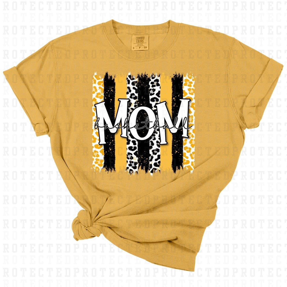 BASKETBALL MOM *BLACK & GOLD* - DTF TRANSFER