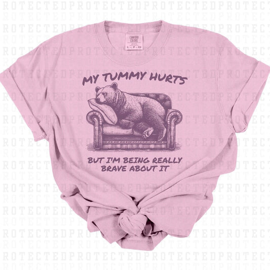 MY TUMMY HURTS *PURPLE - SINGLE COLOR* - DTF TRANSFER