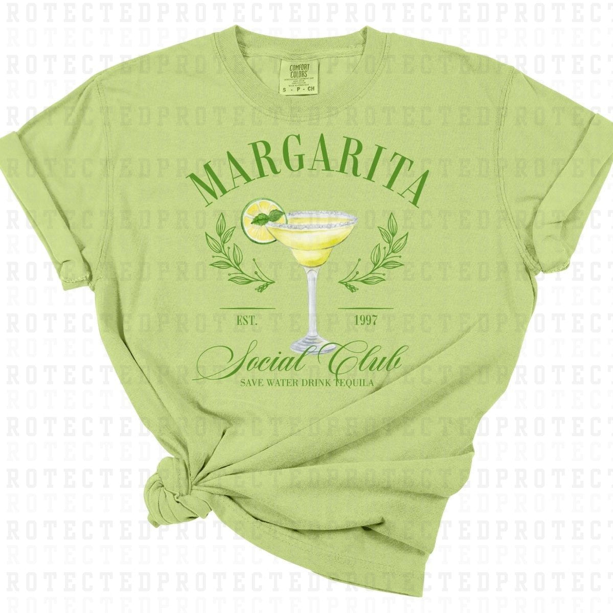 COQUETTE MARGARITA SOCIAL CLUB SAVE WATER DRINK TEQUILA - DTF TRANSFER