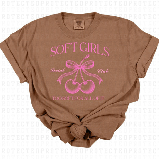 COQUETTE SOFT GIRLS SOCIAL CLUB *SINGLE COLOR* - DTF TRANSFER