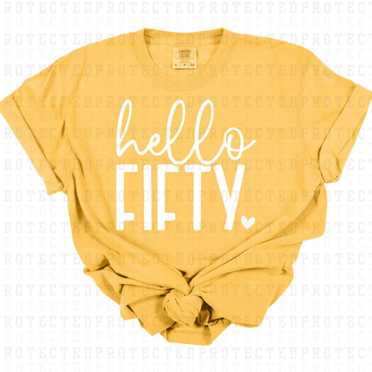 HELLO FIFTY *SINGLE COLOR* - DTF TRANSFER