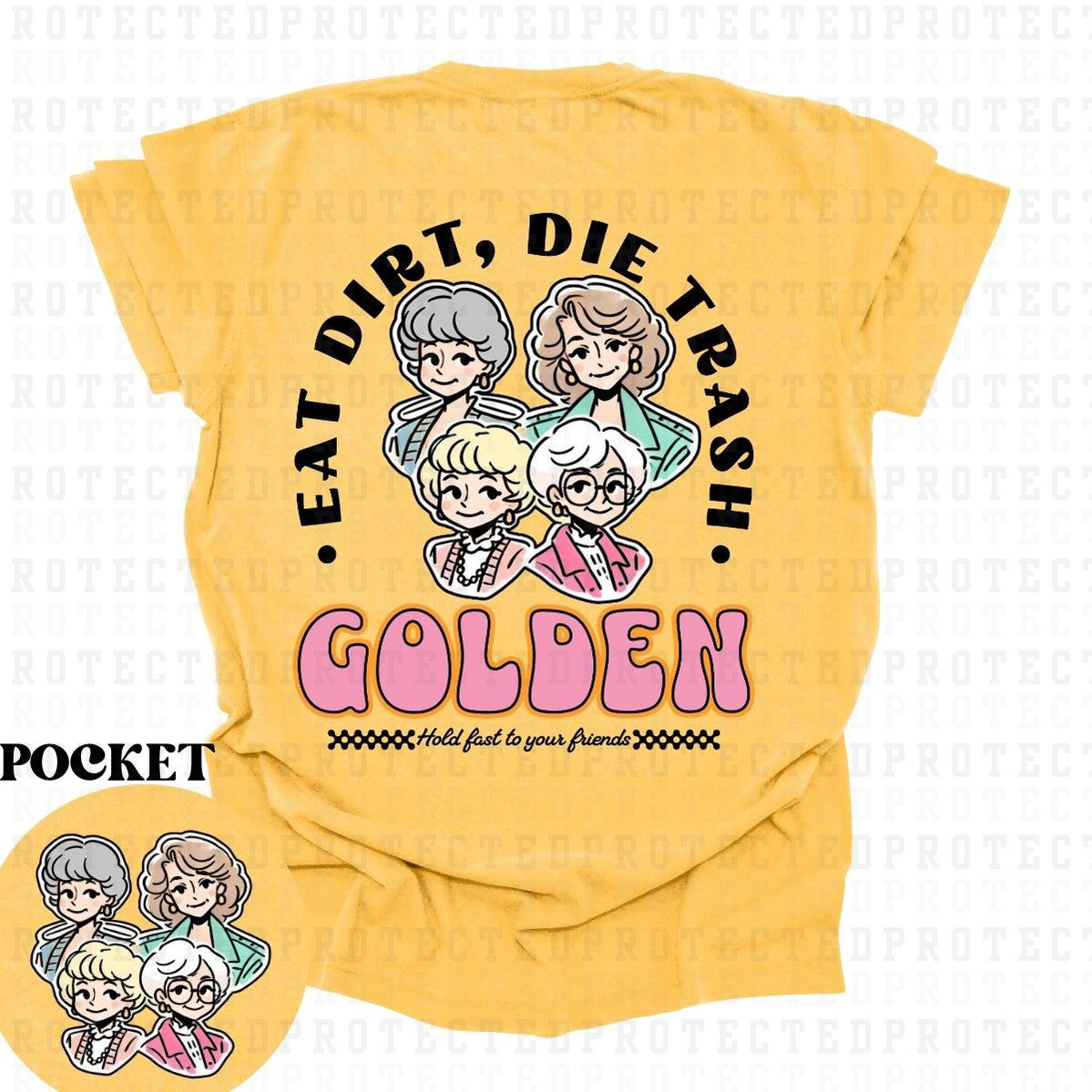 EAT DIRT DIE TRASH (POCKET/BACK) - DTF TRANSFER