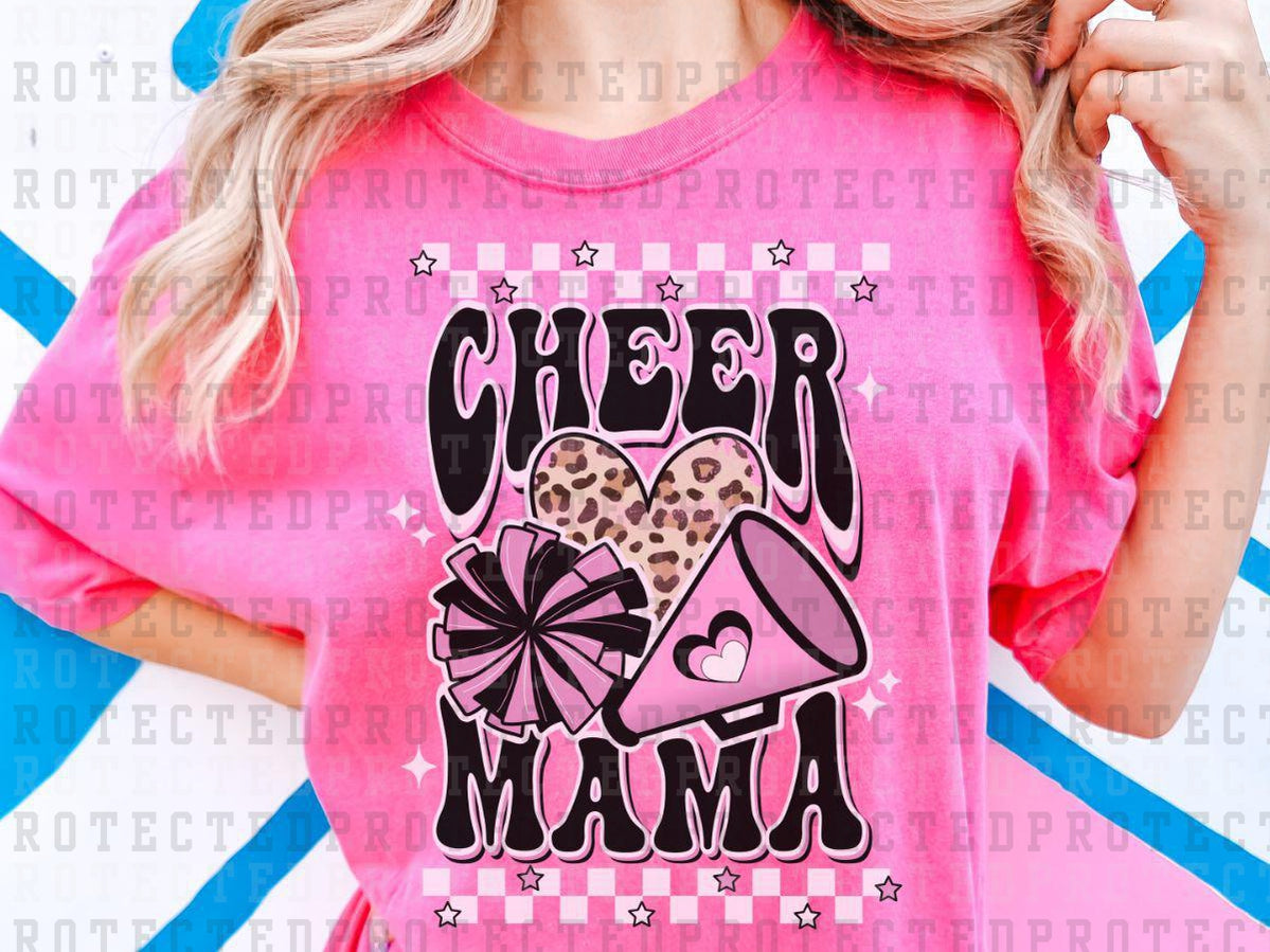 PINK CHEER MAMA - WHITE - DTF TRANSFER