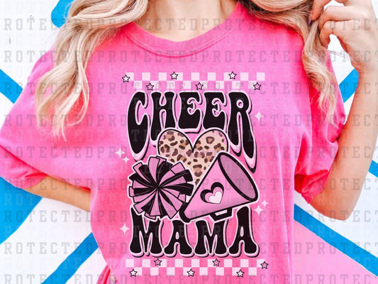 PINK CHEER MAMA - WHITE - DTF TRANSFER