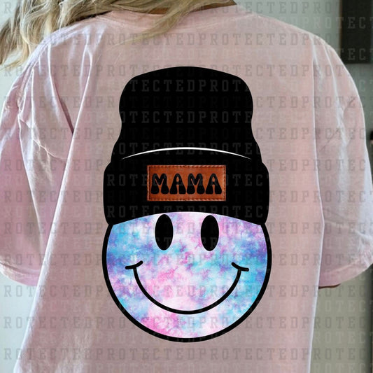 MAMA BEANIE SMILEY TIE DYE *16* - DTF TRANSFER