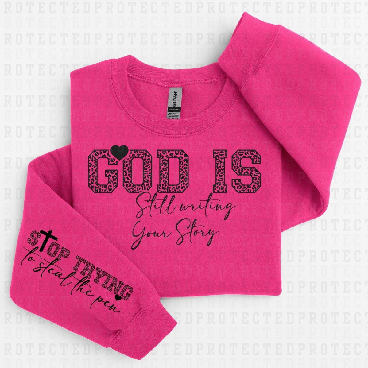 GOD IS *SLEEVE COMES IN 6"* (SINGLE COLOR/FULL FRONT+1 SLEEVE) - DTF TRANSFER