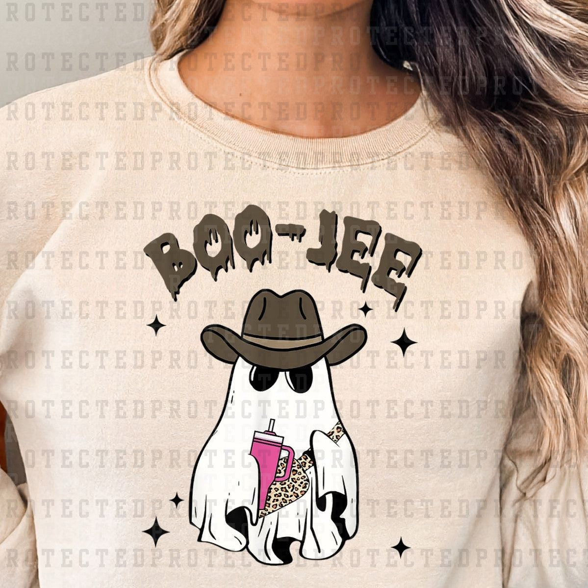 BOO-JEE *COWBOY GHOST WITH TUMBLER & CROSSBODY* - DTF TRANSFER