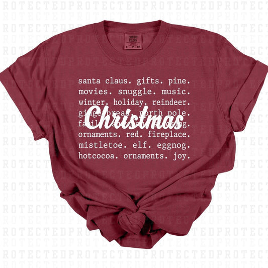 CHRISTMAS *SINGLE COLOR* - DTF TRANSFER