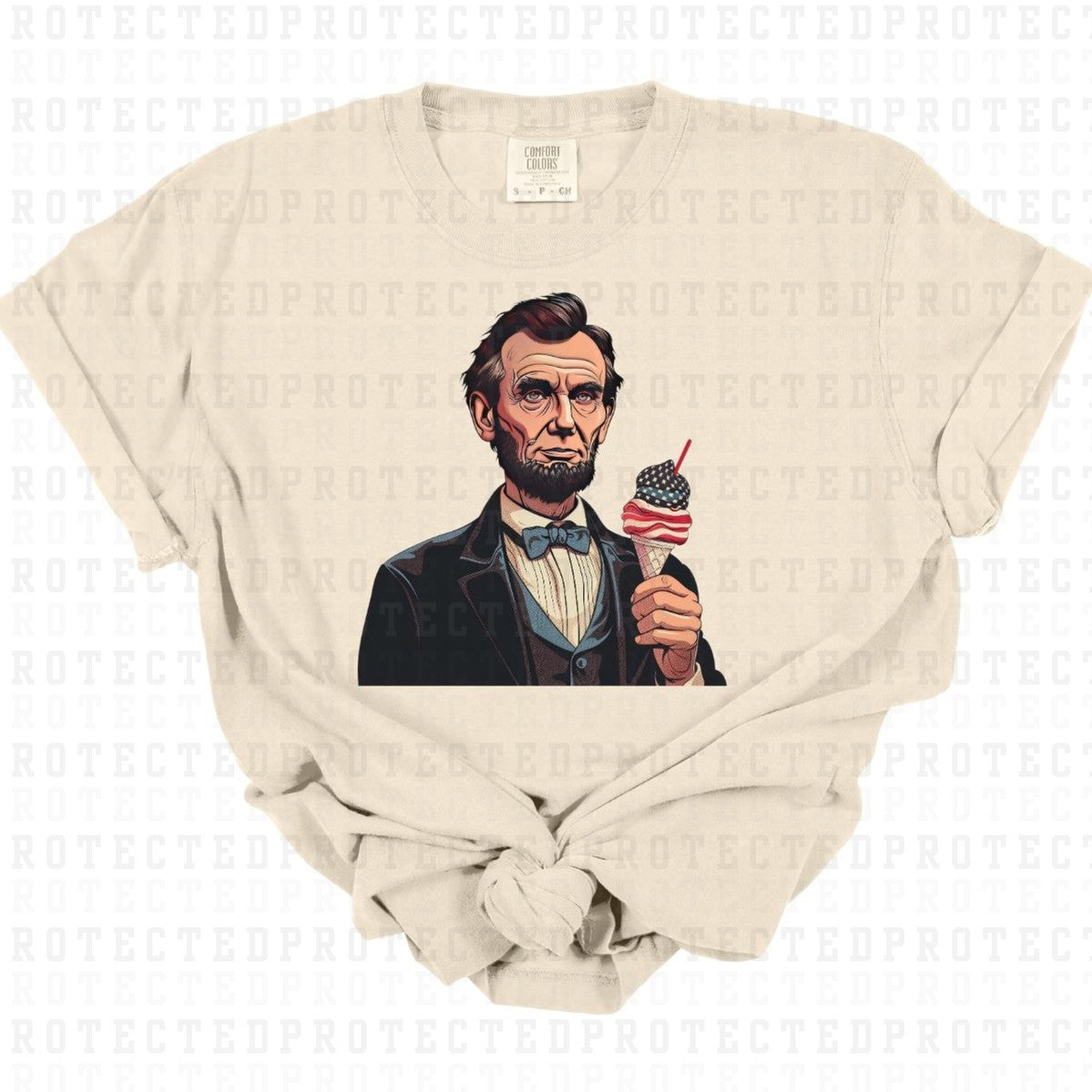 PATRIOTIC ABE LINCOLN - DTF TRANSFER