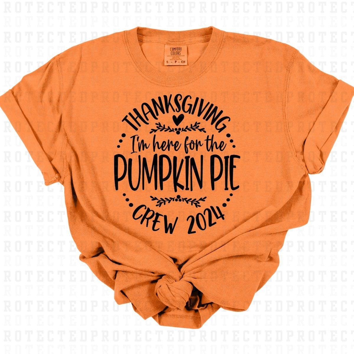 HERE FOR THE PUMPKIN PIE *SINGLE COLOR* - DTF TRANSFER