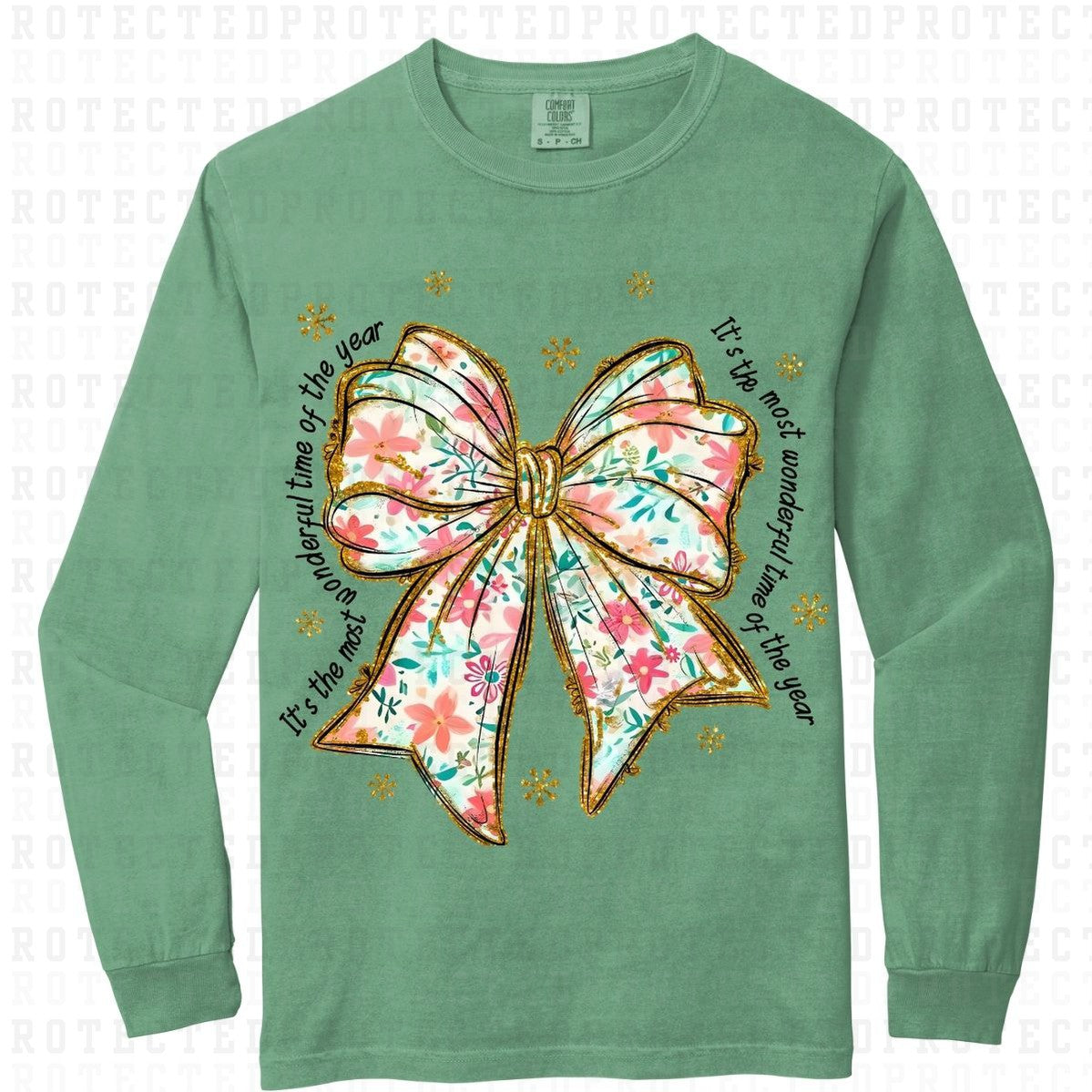 COQUETTE MOST WONDERFUL TIME OF THE YEAR *FAUX SEQUIN* - DTF TRANSFER