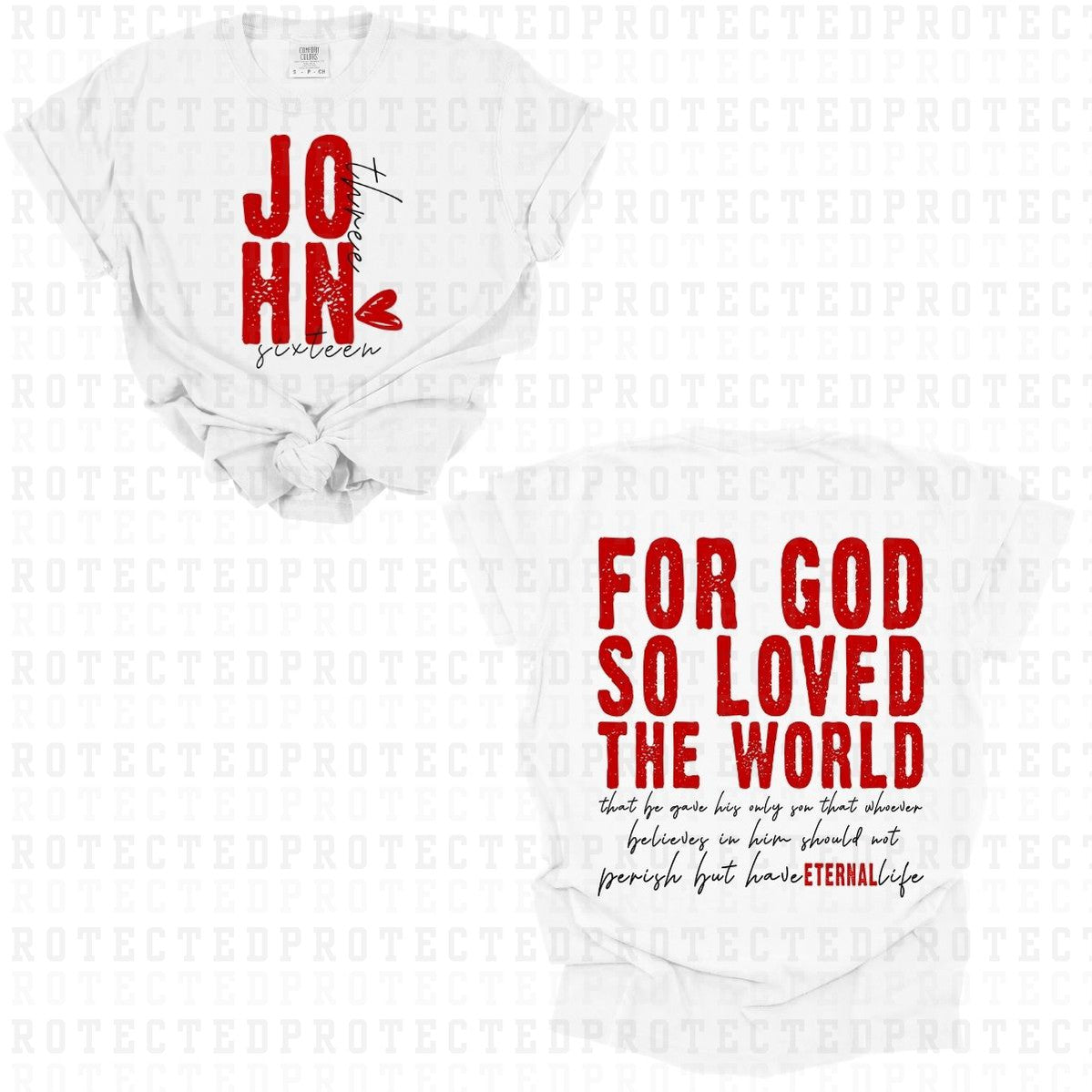 JOHN 3:16 (FULL FRONT/FULL BACK)