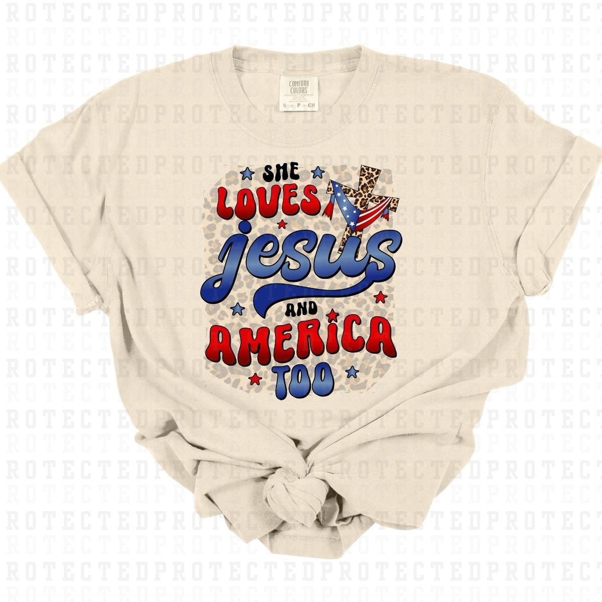 LOVES JESUS & AMERICA TOO - DTF TRANSFER