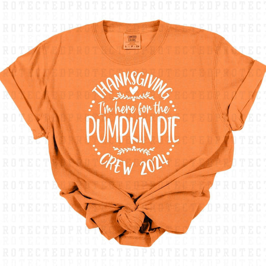 HERE FOR THE PUMPKIN PIE *SINGLE COLOR* - DTF TRANSFER