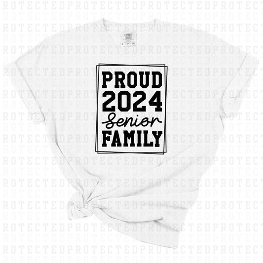 PROUD 2024 SENIOR FAMILY *SINGLE COLOR* - DTF TRANSFER