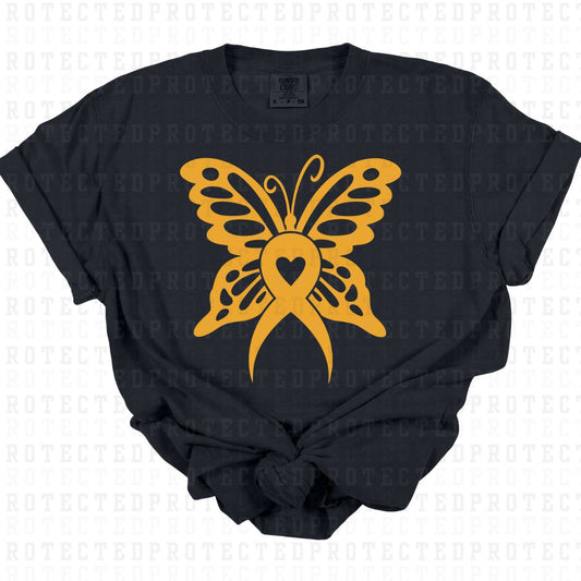 BUTTERFLY GOLD RIBBON *SINGLE COLOR* - DTF TRANSFER