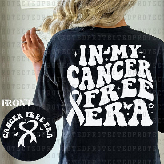 CANCER FREE ERA (SINGLE COLOR/POCKET+BACK) - DTF TRANSFER