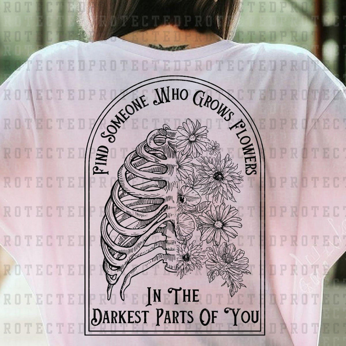 GROWS FLOWERS IN THE DARKEST PARTS OF YOU - ZACH BRYAN *SINGLE COLOR* - DTF TRANSFER