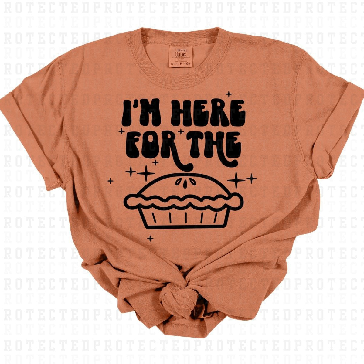 HERE FOR THE PIE *SINGLE COLOR* - DTF TRANSFER