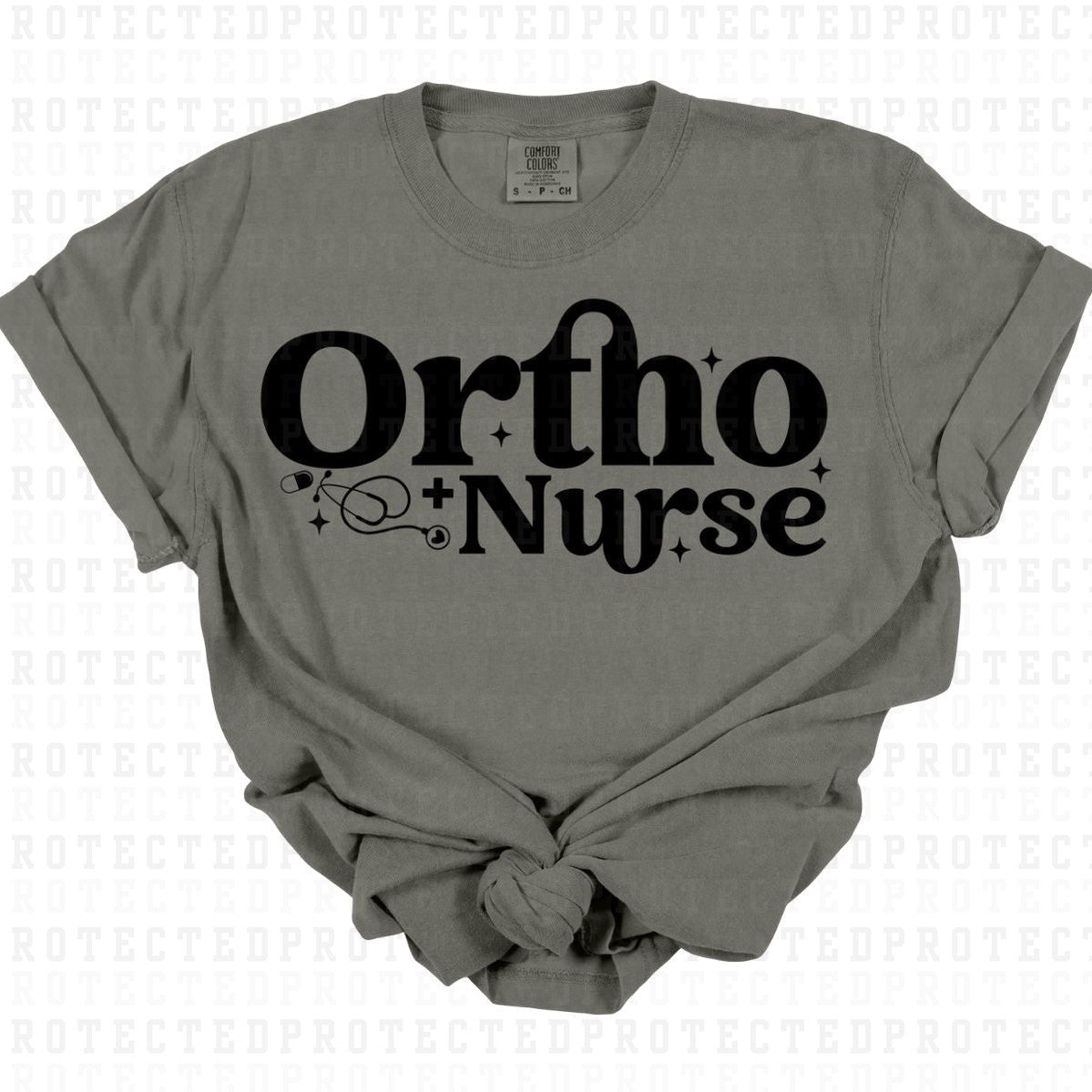 ORTHO NURSE *BLACK TEXT - SINGLE COLOR* - DTF TRANSFER