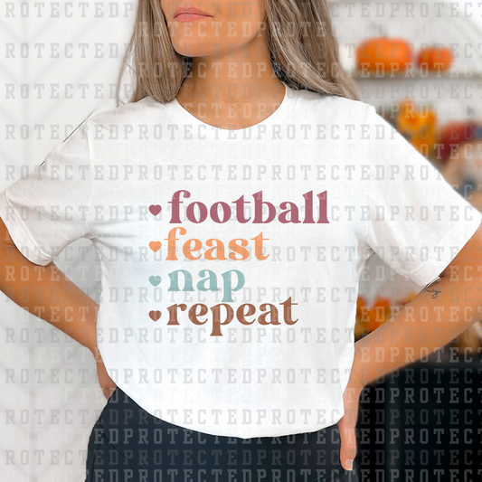 FOOTBALL FEAST NAP REPEAT - DTF TRANSFER