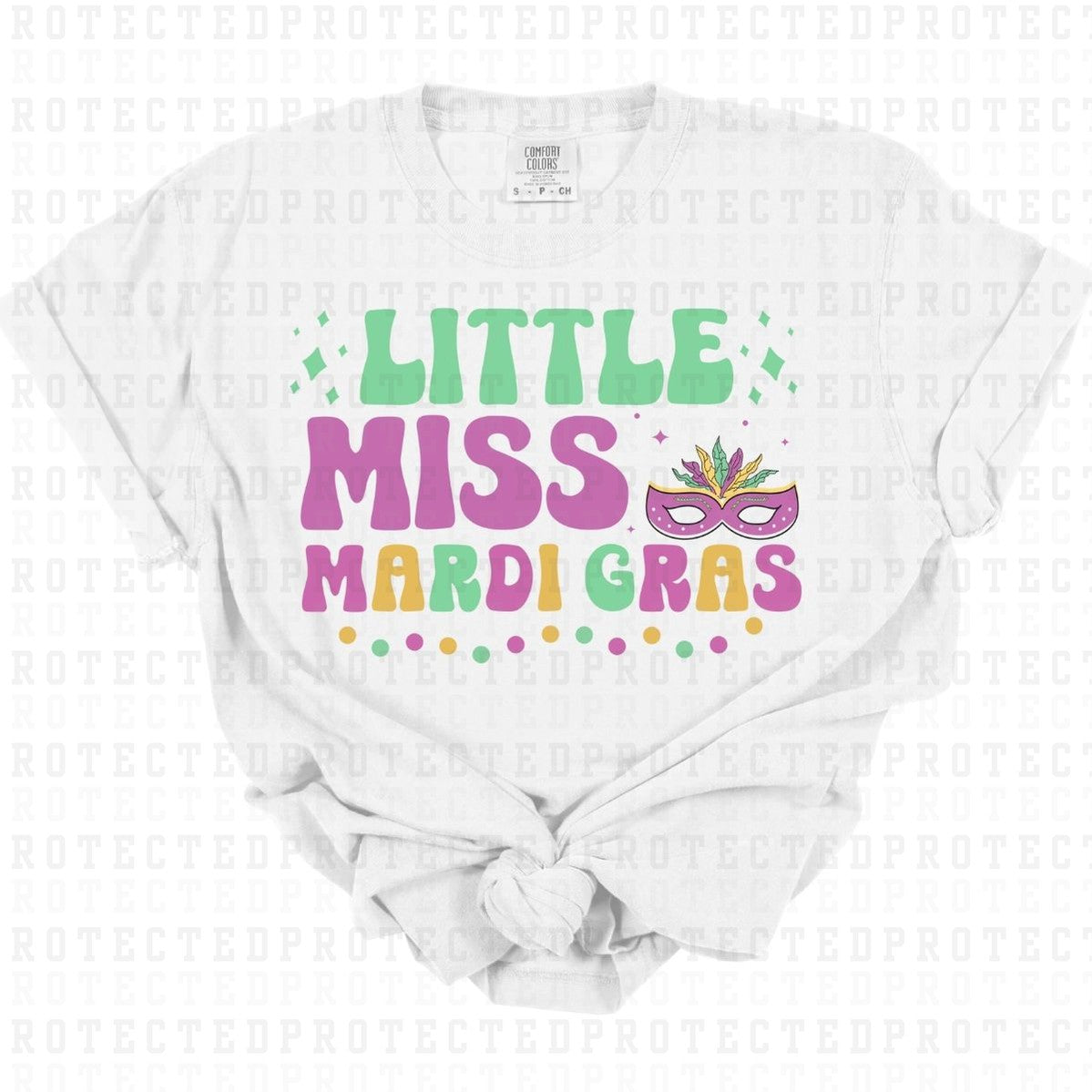 LITTLE MISS MARDI GRAS - DTF TRANSFER