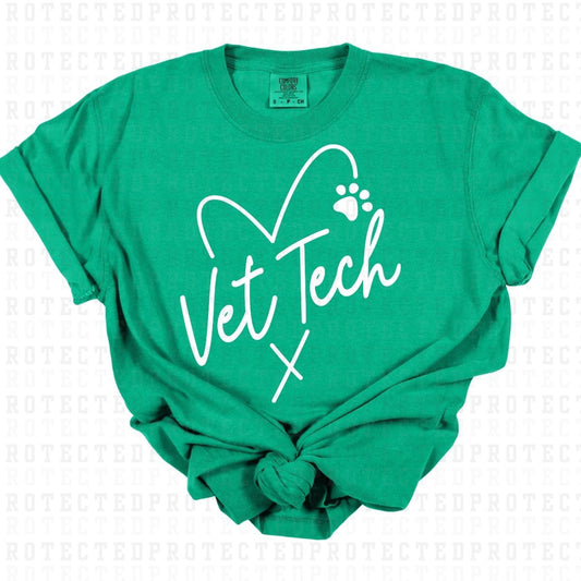 VET TECH *WHITE TEXT - SINGLE COLOR* - DTF TRANSFER