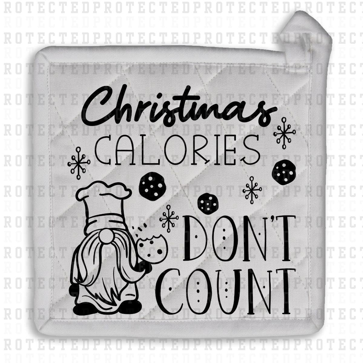 CHRISTMAS CALORIES DONT COUNT *SINGLE COLOR* - DTF TRANSFER