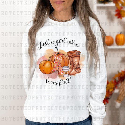 JUST A GIRL WHO LOVES FALL - DTF TRANSFER