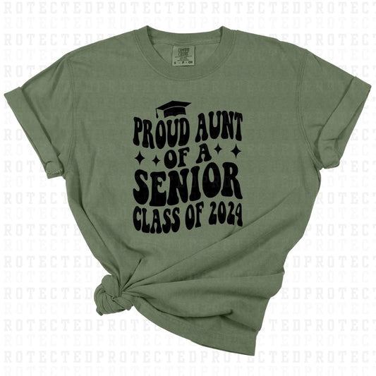 PROUD AUNT OF A SENIOR CLASS OF 2024 *SINGLE COLOR* - DTF TRANSFER