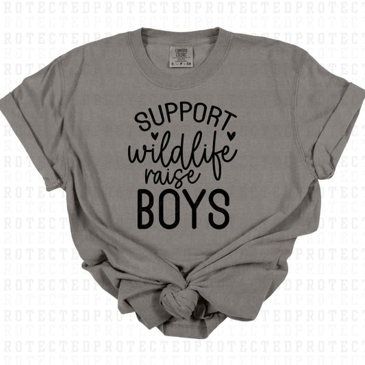 SUPPORT WILDLIFE RAISE BOYS *SINGLE COLOR* - DTF TRANSFER